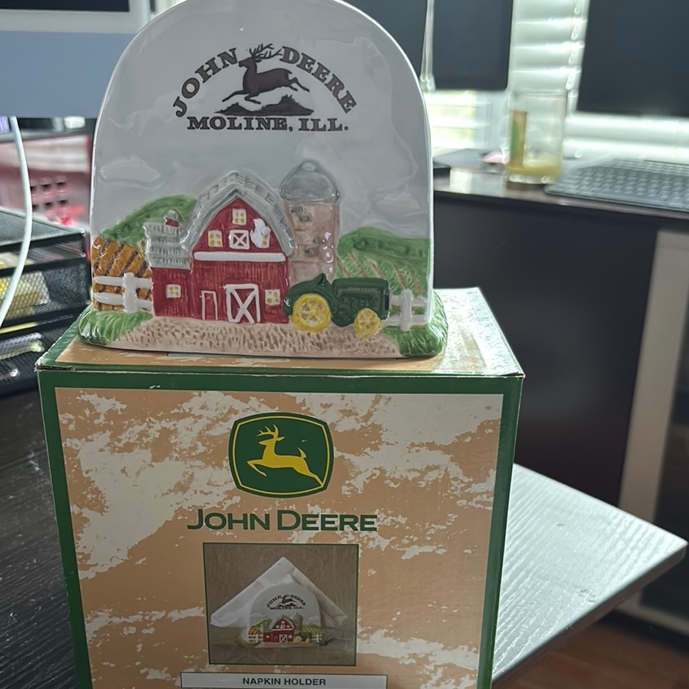 John Deere Farm Scene Napkin Holder